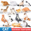 Simulation Cat Model Action Figures Set - Siamese Sphynx Persian Breeds Miniature Pet Figurines for Kids Educational Home Decor.