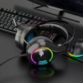 Gaming Headphones Surround Stereo Headphones with Mic LED Lights over-ear Headphones. 