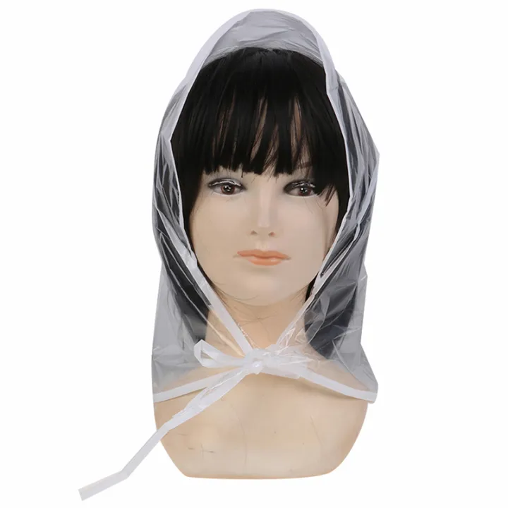 1Pcs%20Protect%20Hairstyle%20Rain%20Hat%20Plastic%20Bonnet%20For%20Women%20And%20Lady%20Clear%20Keep%20You%20Hair%20Looking%20Perfect%20Even%20After%20A%20Rain%20Shower%20-%20Image%203