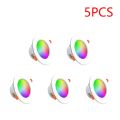 10W Smart LED Downlight Bluetooth Ceiling Light Remote Control RGB Color Changing Recessed Ceiling Lamp for Alexa  Home. 