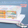 Zipper Mesh Bags A4/A5 Plastic Zipper Bags For Organizing Zipper Mesh Bags Waterproof Clear Travel Bags Office Supplies Document. 