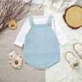 Newborn Baby Bodysuit Cotton Knit Infant Boy Girl Jumpsuit Sleeveless Summer Children Sling Clothes Fashion Solid 0-18M Overalls. 