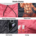 Y2K Christian Angel Cross Print Gym Shorts for Men Active Track Shorts with Pockets Athletic Workout Training Running Jogging. 