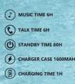 Oi Air Sounds One True Wireless Earphone Bluetooth 5.0 Ultra Large Capacity Lcd Display Fast Charging One-step Pairing Touch Sensor With Volume Control Noise Cancellation Deep Bass—black. 