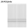 10/20Pcs Stainless Steel Barbecue Skewer Reusable Flat BBQ Needle Stick Barbecue Tools for Outdoor Camping Party Accessories. 