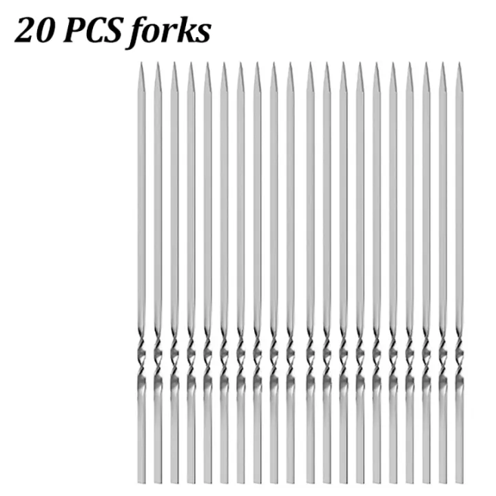 10/20Pcs%20Stainless%20Steel%20Barbecue%20Skewer%20Reusable%20Flat%20BBQ%20Needle%20Stick%20Barbecue%20Tools%20for%20Outdoor%20Camping%20Party%20Accessories%20-%20Image%208