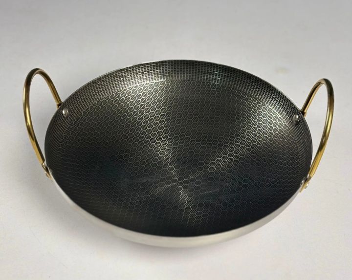 Stainless Steel Non-Stick Honeycomb Kadai 28cm
