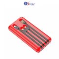 Strike PB-04 10000Mah Power bank Fast Charging 4IN1 Cable Built-in Led Flash light Let Display. 