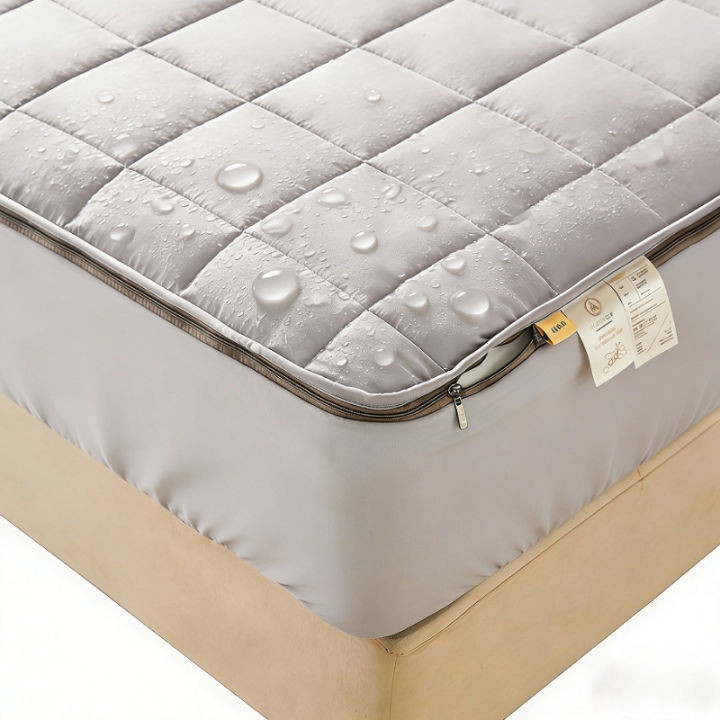 6%20Sides%20Full%20Wrap%20Zipper%20Waterproof%20Quilted%20Microfiber%20Anti-mite%20Antibacterial%20Queen%20Mattress%20Protector%20Breathable%20Bed%20Cover%20-%20Image%206