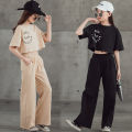 New Spring Summer Teenager Girls Clothing Sets Children Short Tops T Shirt And Pants 2Pcs Kids Tracksuit 5 6 8 10 12 14 Years. 