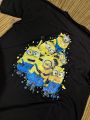 Minions White & Black Oversized Unisex Baggy Tshirt/For Men & women. 