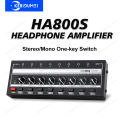 8 Channels Headphone Amplifier Mini Amplifier with Stereo/Mono Switch Professional Ultra-Compact HiFi Stereo Audio Amplifier.