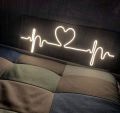 Customize 2×1 Feet Heart Neon Light Sign Red LED Hearts Neon Light Sign Love Neon Heart Signs for Bedroom Wall Decor, Valentines Day, Christmas, Brithday Gift to Girls, Friends Red and White. 