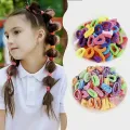 💗Yagi shop💗100 PCs 1.5 PCs baby hair band in a cute drawstring bag gentle fashion hair accessories girls hair. 