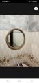 Wall Mounted Round Rope Mirror, Stylish Round Mirror, Bathroom Mirror, Office Mirror, Antique Style Round Mirror, Brown Round Mirror. 