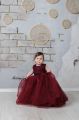 baby girl burgundy dress. 