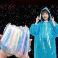 5Pcs/set Disposable Card Raincoats Portable Emergency Rainwears For Hiking Travel Camping Cycling Outdoor Gear Compact Durable.