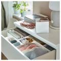 IKEA SKUBB Box, set of 6, white. 