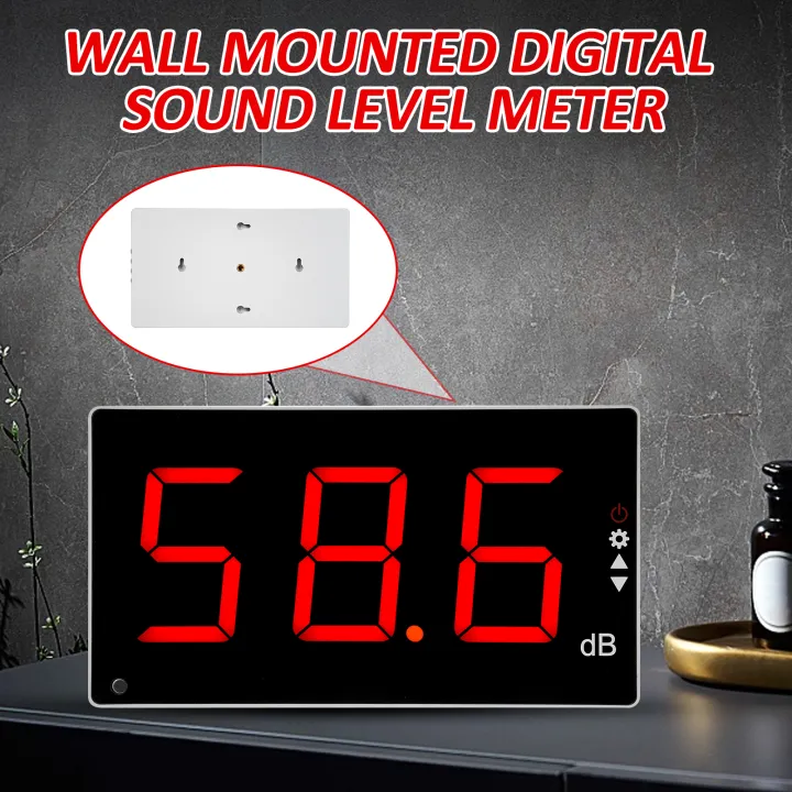Sound Level Meter with Large LCD Screen Wall Mounted Digital Sound ...