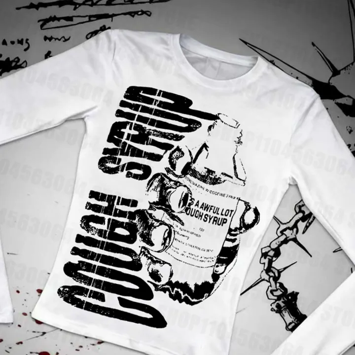 Spring%20new%20American%20spicy%20girl%20printed%20long%20sleeved%20T-shirt,%20fashionable%20and%20simple%20style,%20loose%20round%20neck%20slimming%20women's%20sty%20-%20Image%204