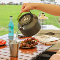 0.8L/1.1L/1.2L/1.6L/2L/2.5L Aluminum alloy Portable Outdoor Camping Coffee and Tea Kettle for Hiking Fishing Picnic and Cooking.