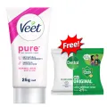 Veet 25gm Normal + FREE Dettol Original Soap 27g, Aloe Vera & Rose Extract Hair Removal Cream.