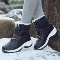 Women Boots Waterproof Heels Boots For Winter 2023 Tren Platform Ankle Boots Keep Warm Snow Shoes Plush Outdoor Short Boots. 