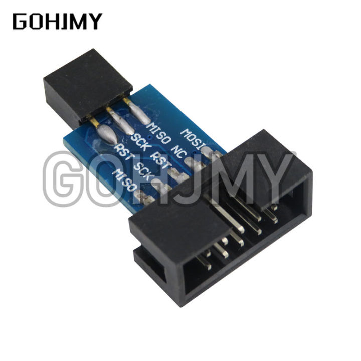 1Set%2010Pin%20To%206%20Pin%20Adapter%20Board%20+%20USBASP%20USBISP%20AVR%20Programmer%20USB%20ATMEGA8%20ATMEGA128%20ATtiny/CAN/PWM%2010Pin%20Wire%20Module%20DIY%20-%20Image%203