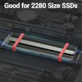 M.2 SSD Heatsink, Aluminum NVMe Radiator 2280 Solid State Drives Cooler With Silicone Thermal Pad For PS5 Laptop Desktop. 