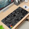 Art Skull Flower Gaming Mouse Pad，Large Non-Slip Locking Edge，Aesthetic Washable  Desk Pad for Home Office，Gamer. 