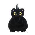 Black Cat Backpacks Big Eyes Kitten Doll Plush Kawaii Stuffed Animals Shoulder Bag Large-capacity Soft Toy Fashion Crossbody Bag.