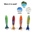 New Summer Torpedo Rocket Throwing Toy Funny Swimming Pool Diving Game Toys Children Underwater Dive Toy #CS. 