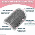 Pet Products For Cats Brush Corner Cat Massage Self Groomer Comb Brush With Catnip Cat rubs the face a tickling comb. 