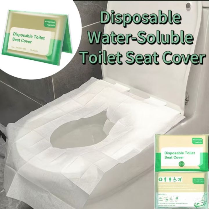 10-300pcs Disposable Toilet Seat Cover Portable Travel Camping Hotel Soluble Waterproof Flushable Degradable Paper Mat Pads