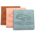 Car Registration Driver's License and Insurance Card Holder - Leather Vehicle Glove Box Automobile Documents Paperwork Organizer. 