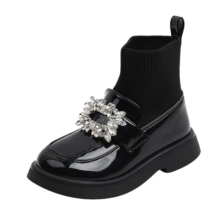 Children%20Fashion%20Boots%20Girls%20Rhinestone%20Princess%20Boots%20Square%20Buckle%20Breathable%20Kids%20Sock%20Shoes%202024%20Spring%20Autumn%20New%20-%20Image%207