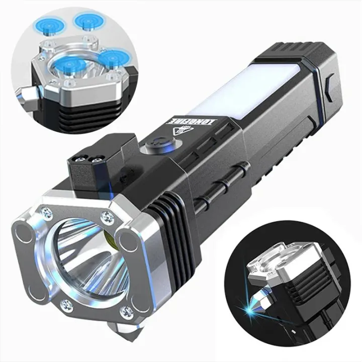 Led Multifunction Flashlight Multifunction 8in1 Portable Led Flashlight Rechargeable LED Torch ...