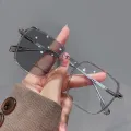 Photochromic Anti Radiation large frame Glasses Shades For Woman/Man Transition Eyeglasses Replaceable Lens. 