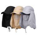 Outdoor Sport Hiking Visor Hat UV Guard Face Neck Cover Fishing Sun sun hat with face cover.