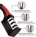 4 in 1 Adjustable Kitchen Knife Sharpener Manual Sharpening Tool for Knives and Scissors Multi Function Compact Durable Universal Sharpener for Home Kitchen Use No Color Choice. 