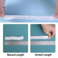 100/200/500/1000 Pcs Disposable Shower Cap for Extension Clear Beauty Hair Hat Shower Cap Elastic Mesh Shape Waterproof Bath Hat.