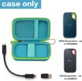 Storage bag for SanDisk 500GB/ 1TB/ 2TB/ 4TB Extreme Portable SSD - Up to 1050MB/s - USB-C, USB 3.2 Gen 2 - External (Bag only). 