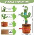 Dancing Cactus Toy with Rechargeable Music, Singing, Talking, Lightning, Wrist Toy - Fun Talkback Toy for Kids - High Quality /cactus toy/cactus plant/cactus dancing toy/cactus toy talking/cactus toy low Priced / children / toys / baby toy. 