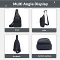 Lightweight Men's Chest Bag, Adjustable Shoulder Strap, Multi Pocket Storage, Casual Chest Bag, Outdoor Sports Hiking Sling Bag. 