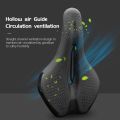 Bicycle Saddle Shockproof Hollow Breathable Cycling Seat PU Non-Slip Leather Cushion Lightweight MTB Road Bike Saddle Accessoriy. 