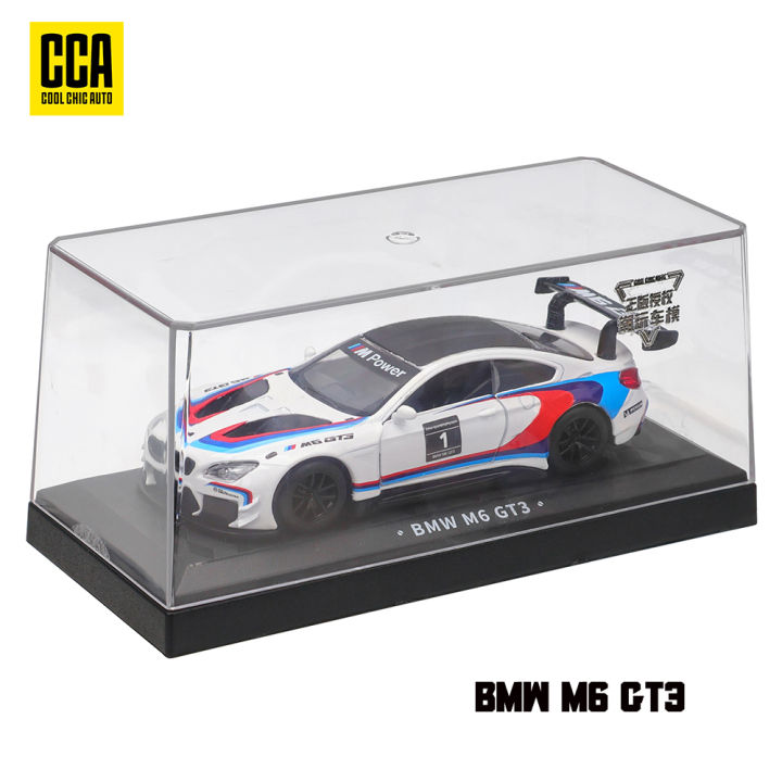 CCA MSZ 1:36~1:47 BMW M6 gt3 Lamborghini Maserati McLaren Land Rover Guard Benz Car Model With Helmet Acrylic Box Alloy Car Toy