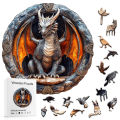 Wooden Puzzles for Adults - Mechanical Dragon Puzzle, Unique Shape Wooden Jigsaw Puzzles, Wood Puzzles Adult, Family Puzzle, Goo.