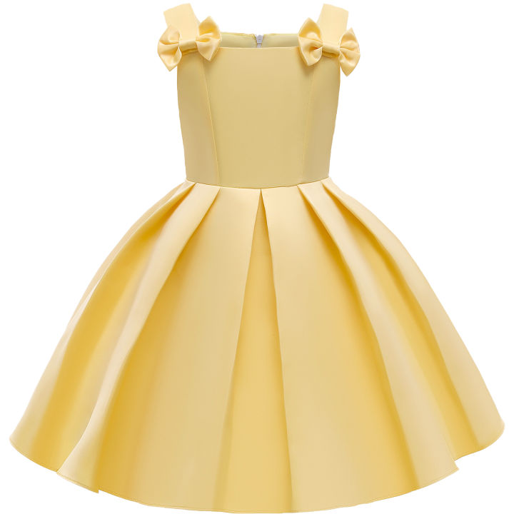 Elegant%20Bow%20Princess%20Girls%20Dress%20Summer%20Birthday%20Party%20Wedding%20Kids%20Dresses%20For%20Girl%20Costume%20White%20Evening%20Bridesmaid%20Ball%20Gown%20-%20Image%204