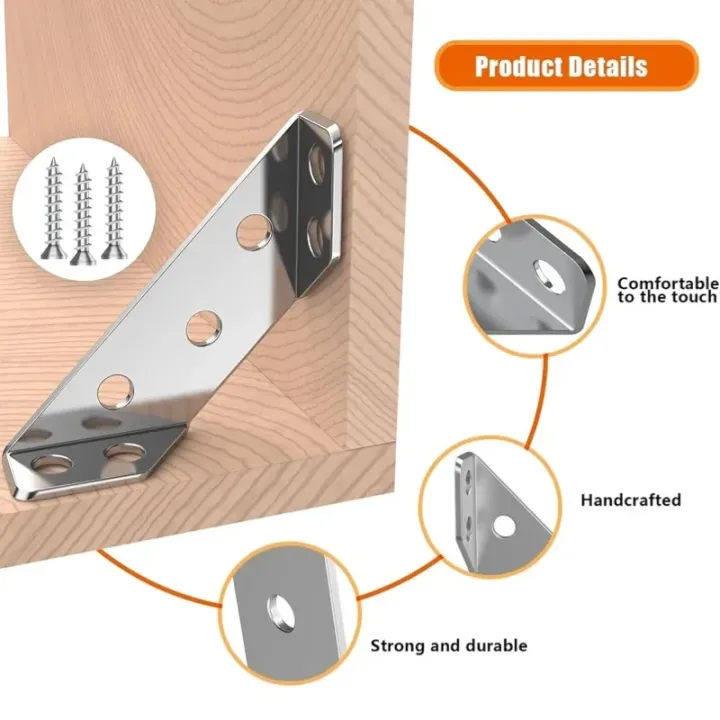 5/10/20/pcs%20Thickened%20Stainless%20Steel%20Corner%20Angle%20Code%2090%20Degrees%20Right%20Angle%20Fixed%20Bracket%20Furniture%20Connectors%20for%20Furniture%20-%20Image%202