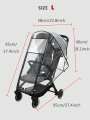 Baby stroller accessories waterproof and rainproof cover transparent windproof and dustproof opened for baby stroller raincoats. 